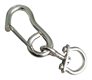MOSQUETON DE SEGURIDAD "TR" NIQUELADO A. 1