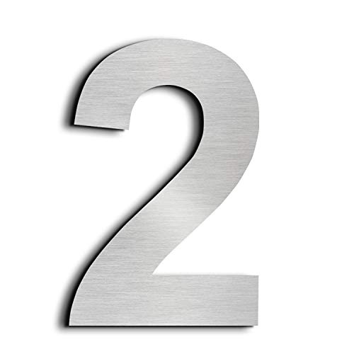 NUMEROS ACERO INOXIDABLE 16CM N° 2