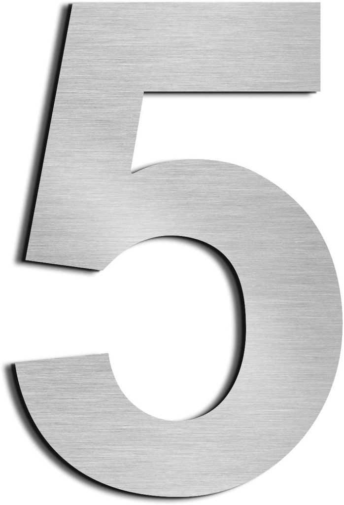 NUMEROS ACERO INOXIDABLE 16CM N° 5