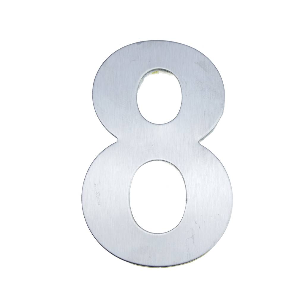 NUMEROS ACERO INOXIDABLE 16CM N° 8