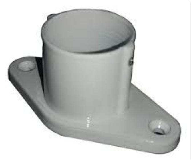 PAR SOPORTE PARA CAÑO CURVO BLANCO