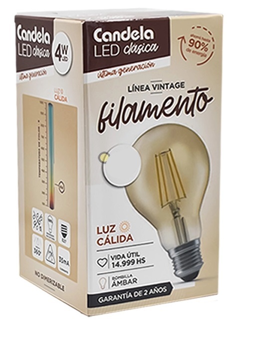 LED FILAMENTO CLASICA 4W CANDELA