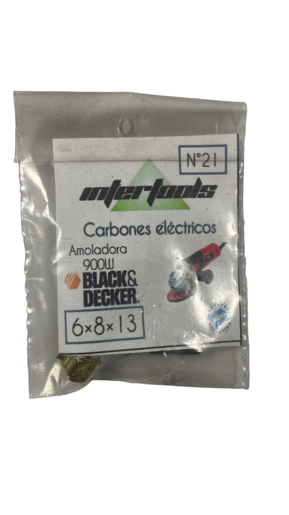 CARBON 6.3x8x13 AMOLADORA BLACK&DECKER 900W (21P)