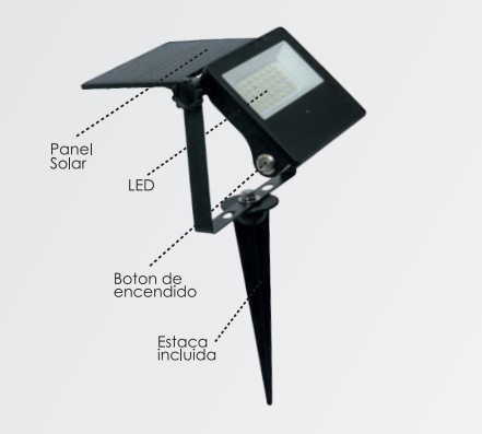 PROYECTOR SOLAR 30W C/ ESTACA
