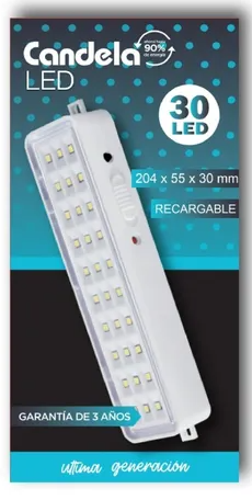 LUZ DE EMERGENCIA 30 LED CANDELA