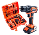 TALADRO PERCUTOR CON ACCESORIOS Y DOS BAT (DACD1800V2B)
