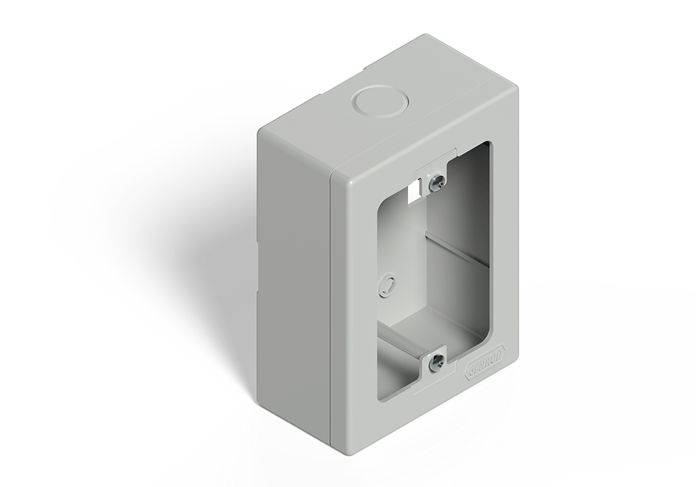 CAJA RECTANGULAR DE SOBREPONER MONOBLOCK BLANCO