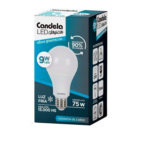 BULBO LED 9W FRIA CANDELA