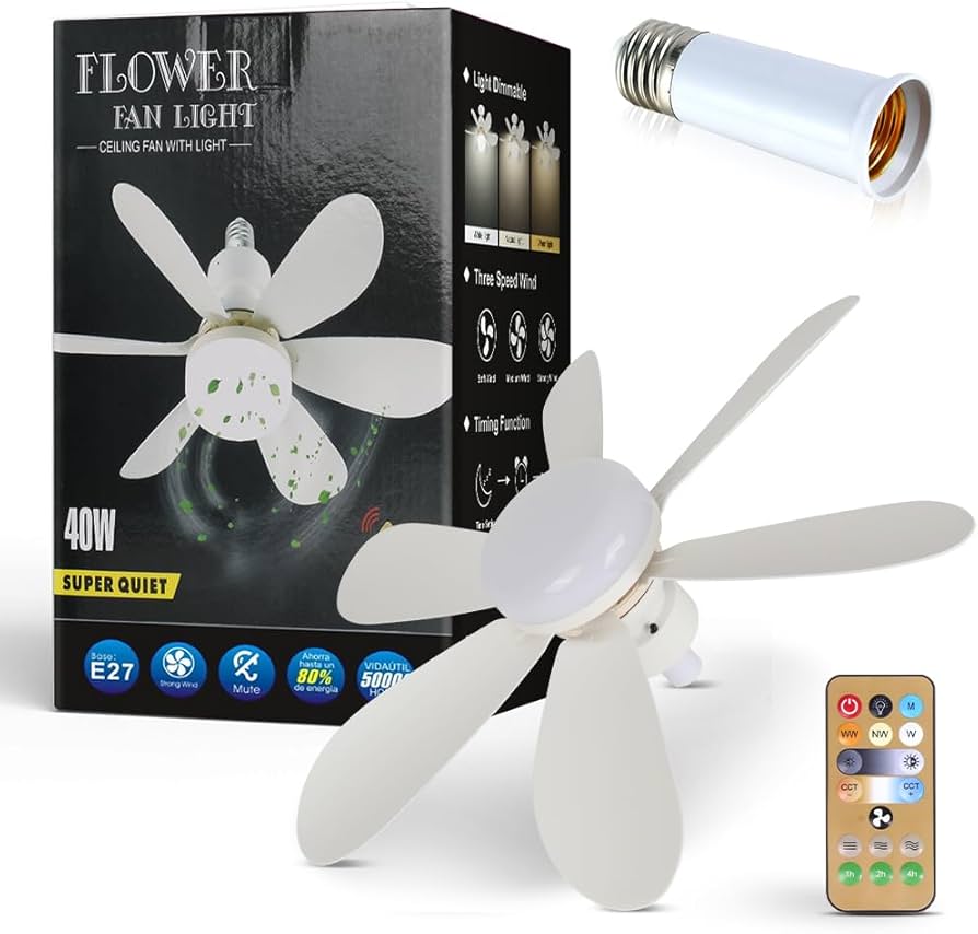 LAMPARA LED CON VENTILADOR C/ CONTROL 40W CHICO