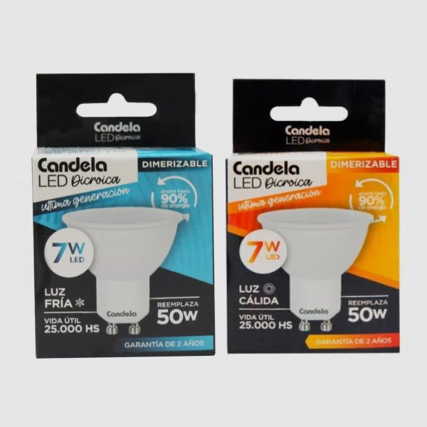 DICROICA 7W CANDELA DIMER