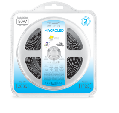 [53071] TIRA MACRO LED BLANCO FRIO 12W X 5MTS