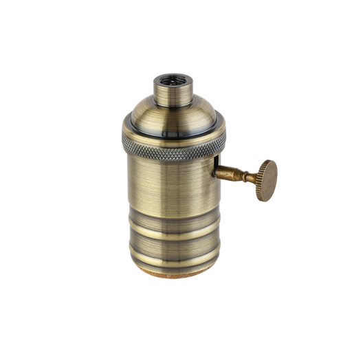 PORTALAMPARA ALUMINIO VINTAGE CON PERILLA 