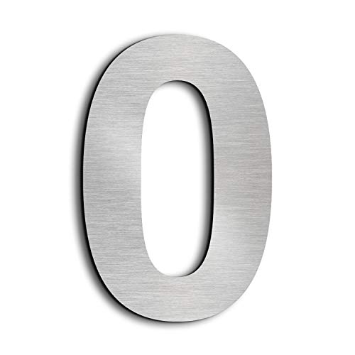 [9012] NUMEROS ACERO INOXIDABLE 16CM N° 0