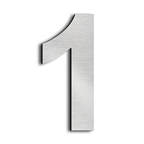 [9013] NUMEROS ACERO INOXIDABLE 16CM N° 1