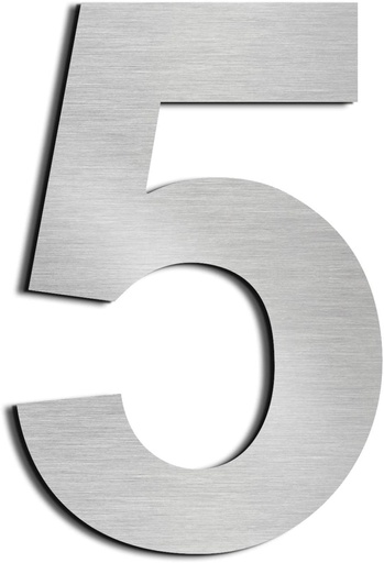 [9017] NUMEROS ACERO INOXIDABLE 16CM N° 5