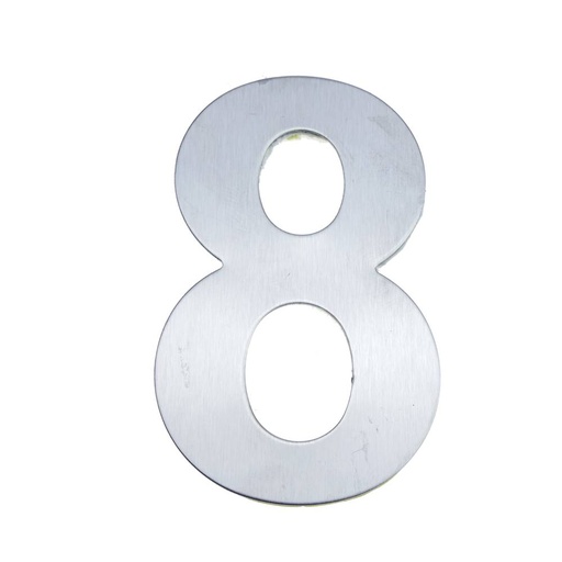 [9020] NUMEROS ACERO INOXIDABLE 16CM N° 8