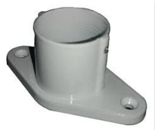 [16010] PAR SOPORTE PARA CAÑO CURVO BLANCO