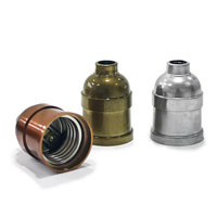 [47020] PORTA LAMPARA 2P VINTAGE ALUMINIO PLASTICO 