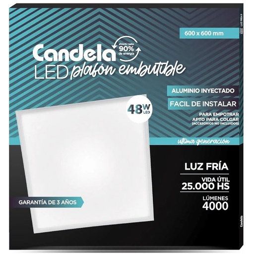 [64029] PANEL 60X60 EMBUTIR CANDELA