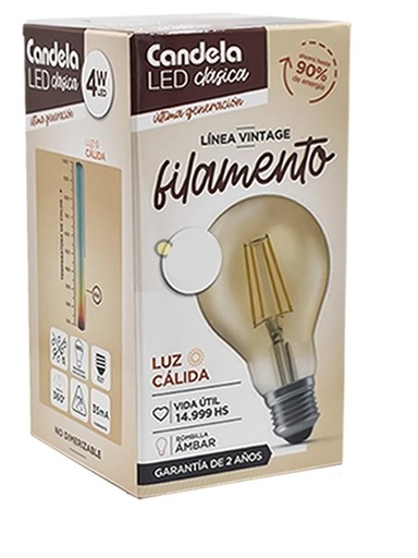 [64043] LED FILAMENTO CLASICA 4W CANDELA