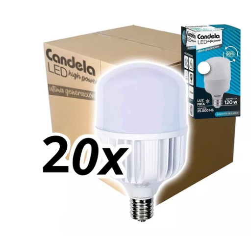 [64100] LED HIGH POWER 20W FRIA CANDELA OFERTA BULTO X 20