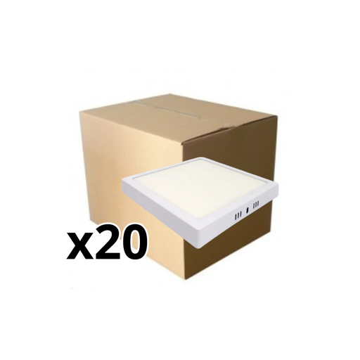 PLAFON LED CUADRADO BASE 6W CANDELA BULTO X 20