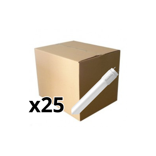 [64121] TUBO LED T8 VIDRIO 9W FRIA CANDELA BULTO X 25