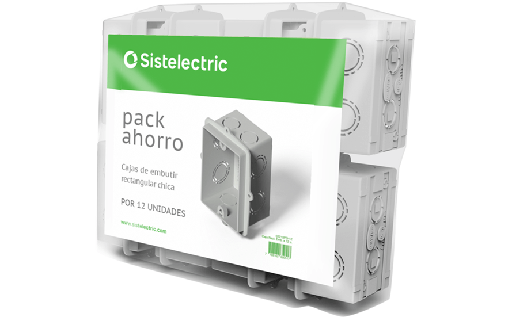[75041] PACK AHORRO CAJAS DE EMBUTIR RECT X12U