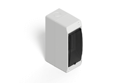 [75050] CAJA EXT. TM 8 BOCAS C/TAPA FUME-BLANCA