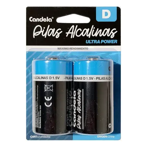 [64151] BATERIA ALCALINA D X2 UN CANDELA