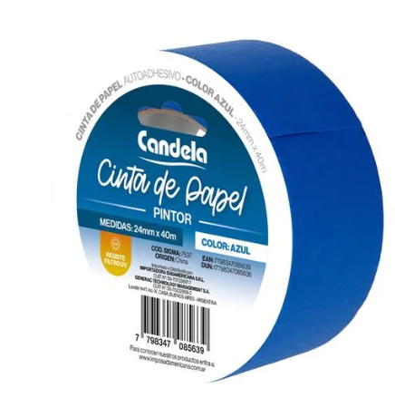 [64165] CINTA DE PAPEL AZUL CANDELA 24MM X 40M